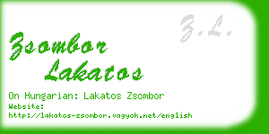 zsombor lakatos business card